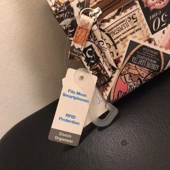 Stamp Print Women's Clutch Organizer Wallet - Picture 3 of 5